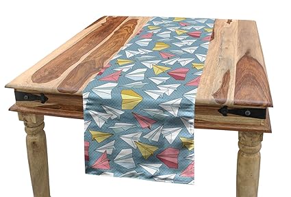 Amazoncom Lunarable Origami Table Runner Paper Planes On