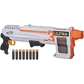 Nerf Ultra Three Blaster, Pump-Action, 8-Dart Internal Clip, 8 Ultra Darts, Compatible Only Ultra Darts