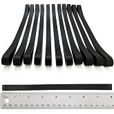 Rubber Bands Silicone 12Pcs Large 8in Elastic Bands Big Size Black | Heavy duty,Thick,Wide,Sturdy,for Office Supplies, Boxes,Books