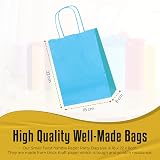 Thepaperbagstore 10 Light Blue Small Paper Party Bags with Handles 18x22x8cm view 5