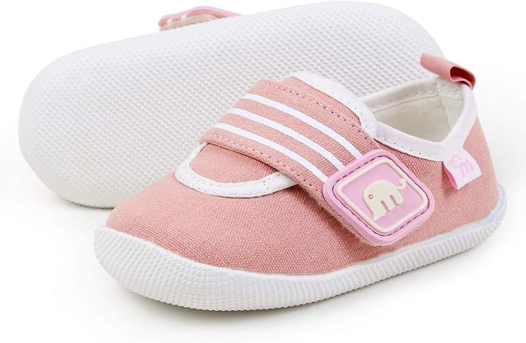 Amazon Hanqing ベビーシューズ 女の子子供ファーストシューズ 春秋 ズック靴滑り止め軽量歩行練習 出産お祝いプレゼント Hanqing ベビーシューズ