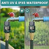 Geevon Garden Hose Water Flow Meter - Brass Inlet, IPX6 Waterproof view 3