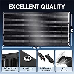 400W Semi-Flexible Solar Panel Kit Lightweight