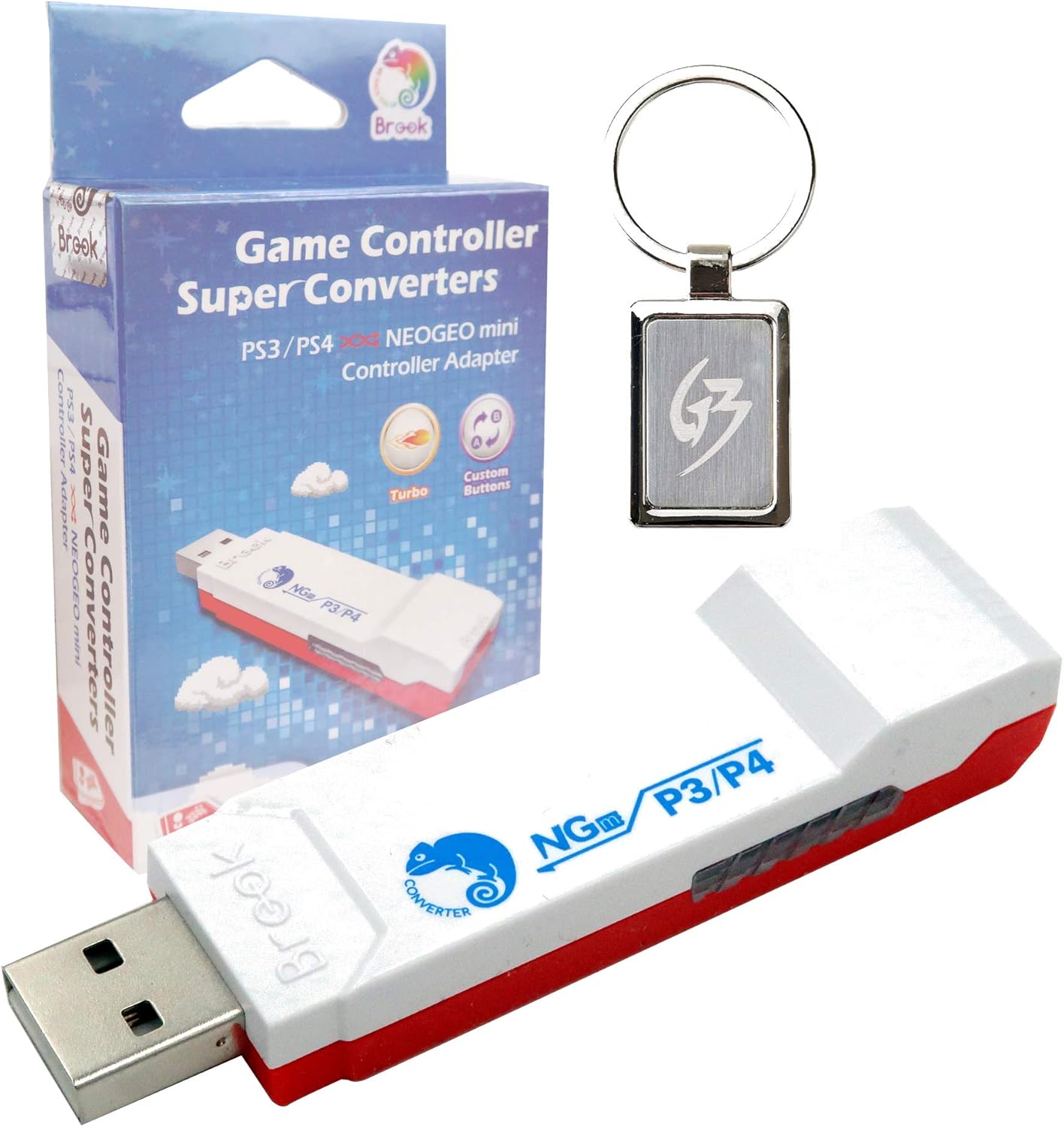 Gam3gear Mayflash Magic S Usb Wireless Controller Adapter Fight Stick Gamepad Converter For Ps4 Ps3 Pc Neogeo Mini With Gam3gear Keychain Adapters