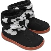 BARERUN Women's Fuzzy Slipper Boots Warm House shoes Indoor Outdoor | Faux suede upper, thick fuzzy fleece lining, wide toe box, Chic Fuzzy Collar, soft cushioned insole, anti-slip, easy slip-on