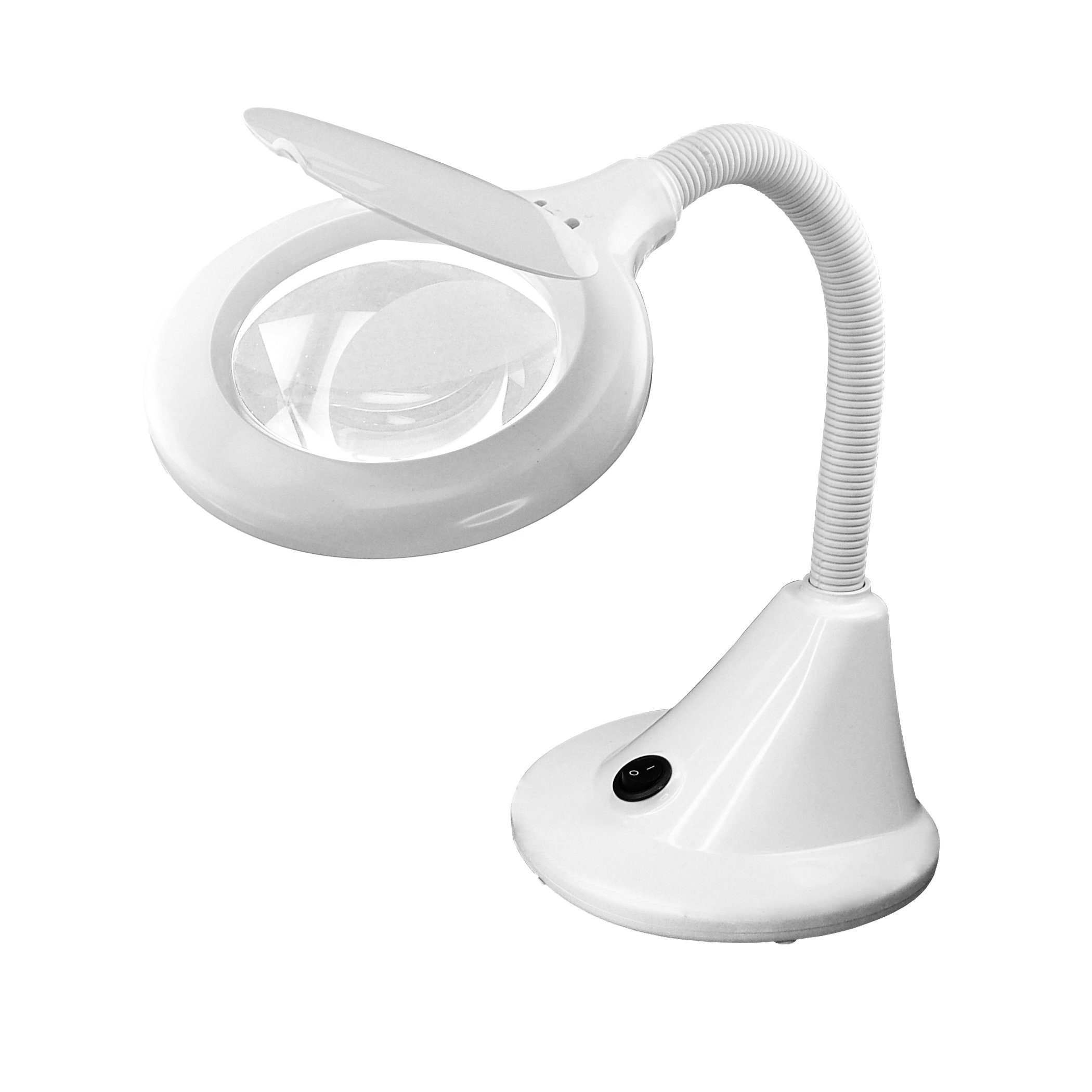 Lightcraft LED Magnifier Table Lamp, White