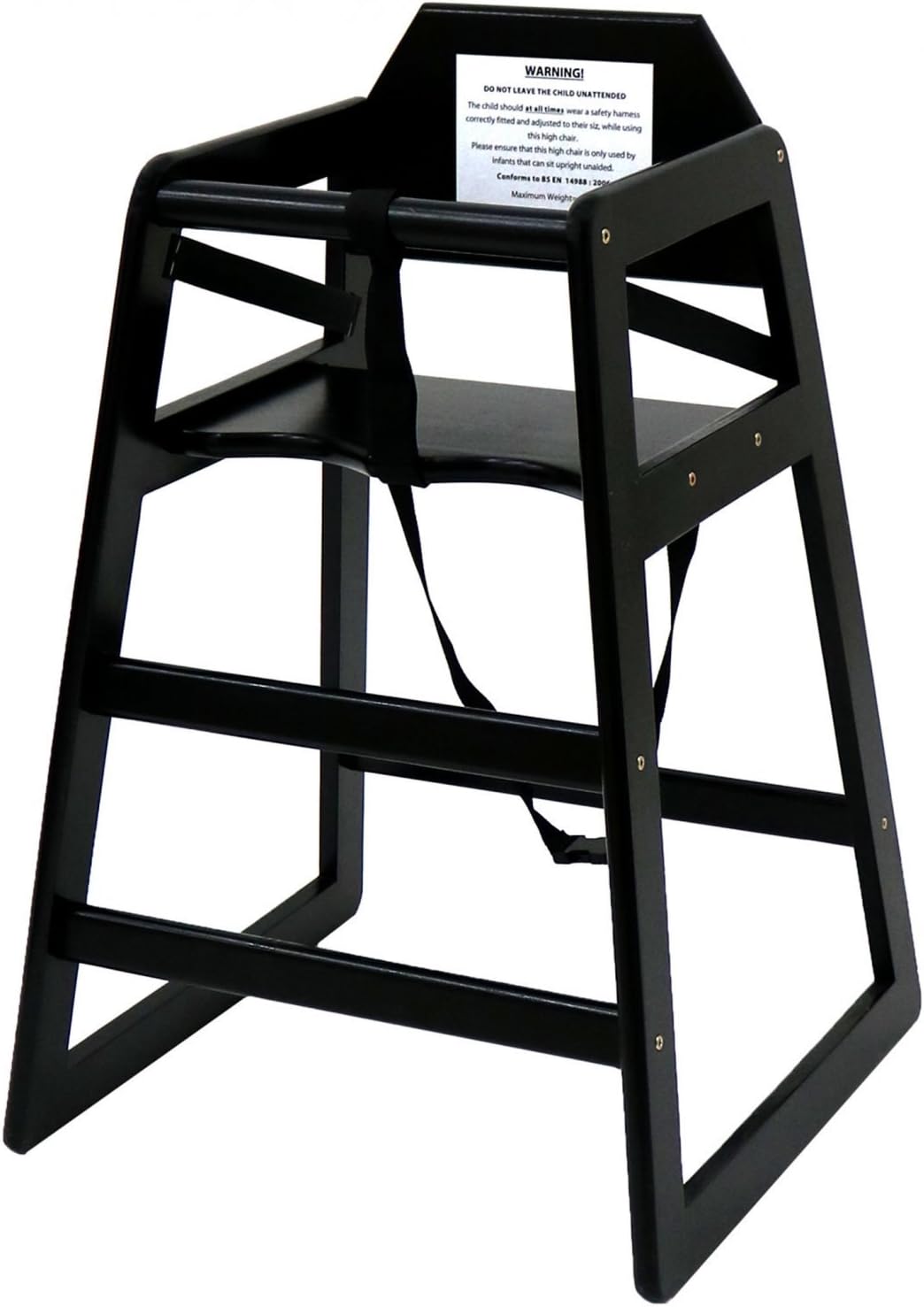 black wooden high chair