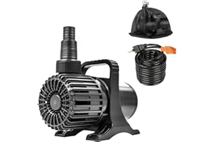 OYO WATER Outdoor 1800Gph-100W 32.8FT Small-Pond Water-fall & Kio Fish Fountain-s &Garden Pump Submersible IPX8: Long 32.8FT Cord Smart-er & Quieter Duck & Yard &Patio Ponds Pumps, 1 Barrier Pump Bag