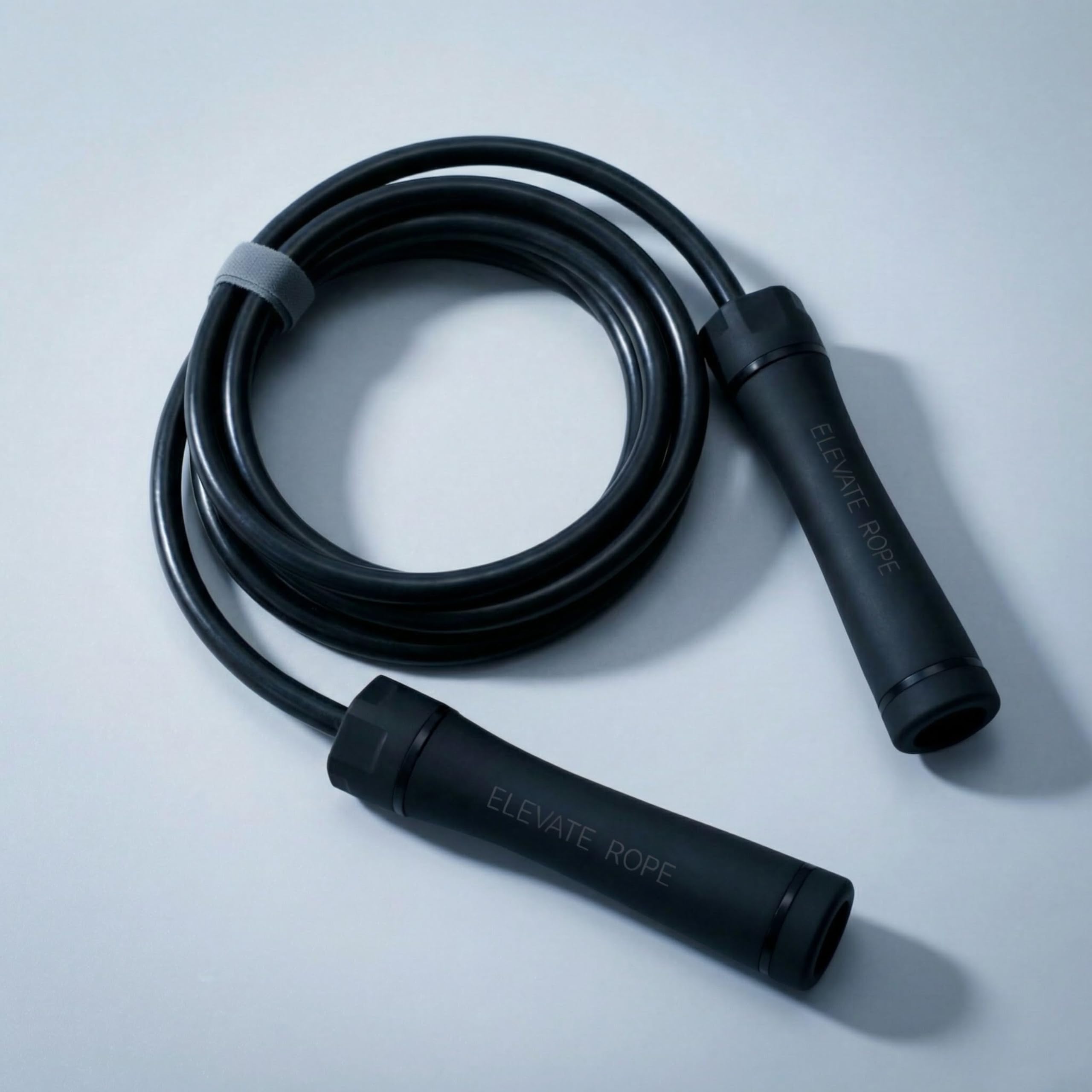 Elevate Rope Heavy Skipping Rope Adjustable 3 m with Free Training App – 10 mm Weighted PVC Cable for Strength, Cardio & Endurance (Black)