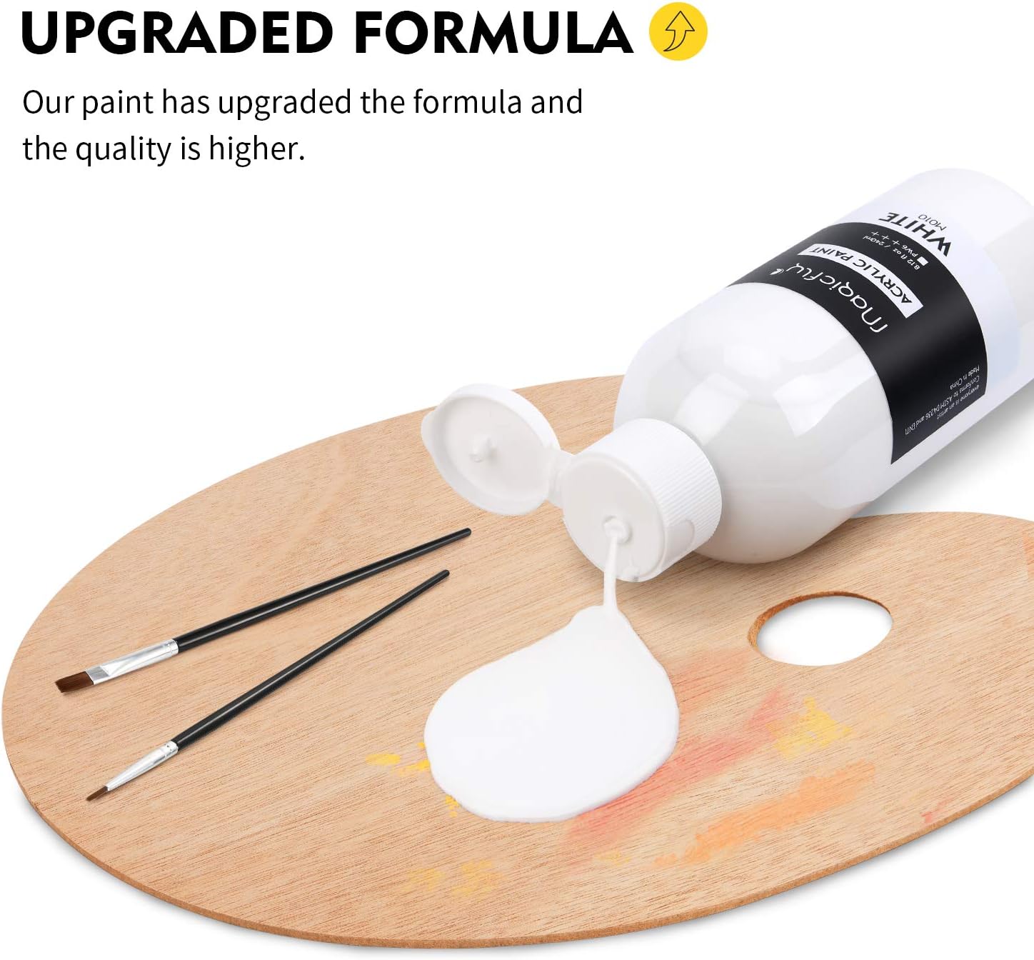 Magicfly Bulk Acrylic Paint Set, 14 Rich Pigments Colors (240 ml/8.12 fl oz.), Non-Fading, Non-Toxic Craft Paints for Painting on Canvas, Ideal for Kids, Artist & Hobby Painters