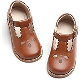 GINFIVE Toddler Girls Dress Shoes Little Kids Flats School Mary Janes Shoes