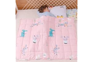 Sivio Kids Weighted Blanket (7 lbs for Kids, 41 x 60 Inches) 100% Cotton Material Heavy Blanket for Children with Glass Beads, Pink Mouse