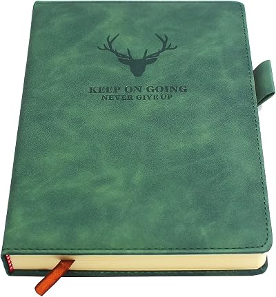 Earning Power A5 Ruled Notebook Journal Hardcover 360 Pages Green