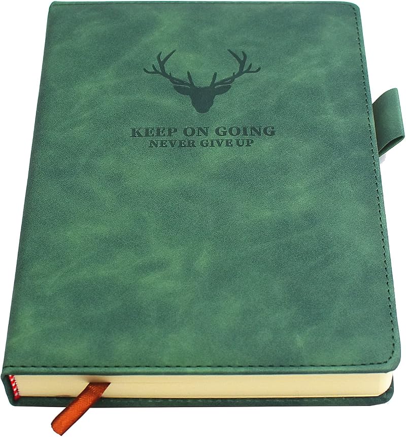 Earning Power A5 Ruled Notebook Journal Hardcover 360 Pages Green