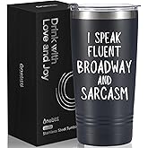 Onebttl Broadway Musical Tumbler, 20oz Insulated Stainless Steel, Black - Theater Gift for Actors & Musicians on World Theatre Day