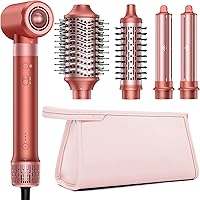 HITTIONA High-Speed 5 In 1 Hair Styler, Professional Hot Air Styler No Heat Damage Frizz-Free for Volumizer, Curl, Straighten