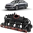 loosoo Engine Intake Manifold with Solenoid Valve & Sensor Compatible with VW Jetta/Beetle/Passat/Golf/SportWagen 1.8L 2.0L 2013-2019 Replace 06L133201AS 06L133201AB 06L133201FB