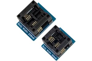 naughtystarts SOP8 to DIP8 IC Socket 150mil and 200-208mil SOP8 Programmer Adapter Socket Converter Module (150 and 200 mils (Each 1))