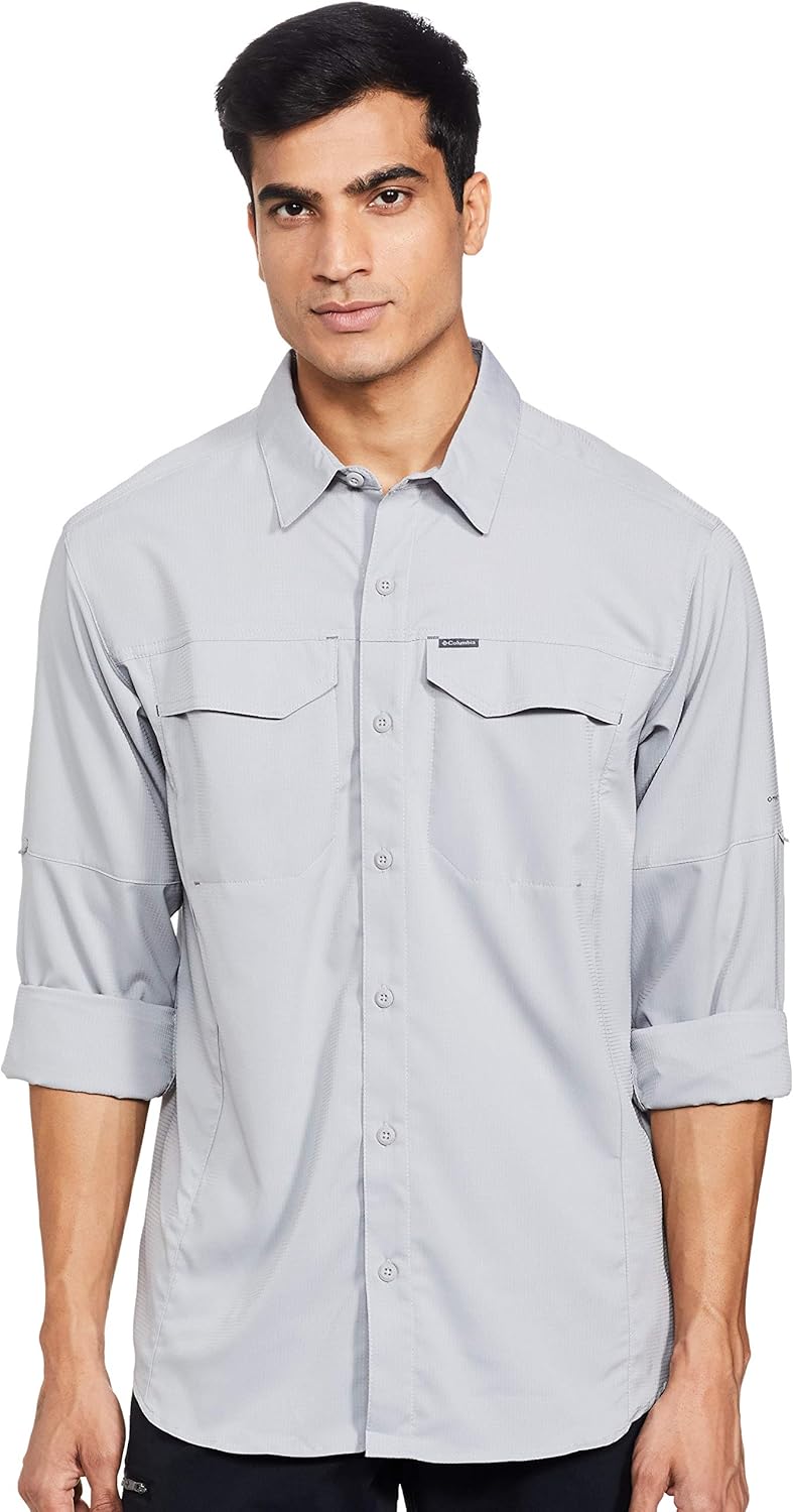 Bright Peach Large Columbia Mens Airgill Lite Long Sleeve Shirt Outdoor