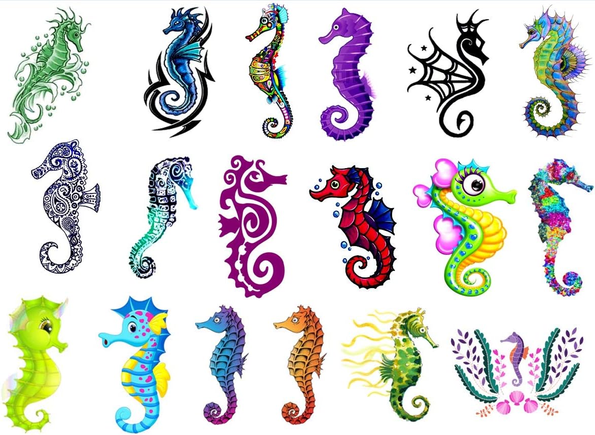Seahorse Collection (Seahorse Temporary Tattoos)
