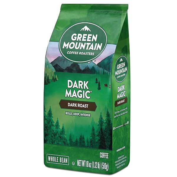 GREEN MOUNTAIN COFFEE ROASTERS DARK MAGIC, WHOLE BEAN COFFEE, BAGGED 18 OZ