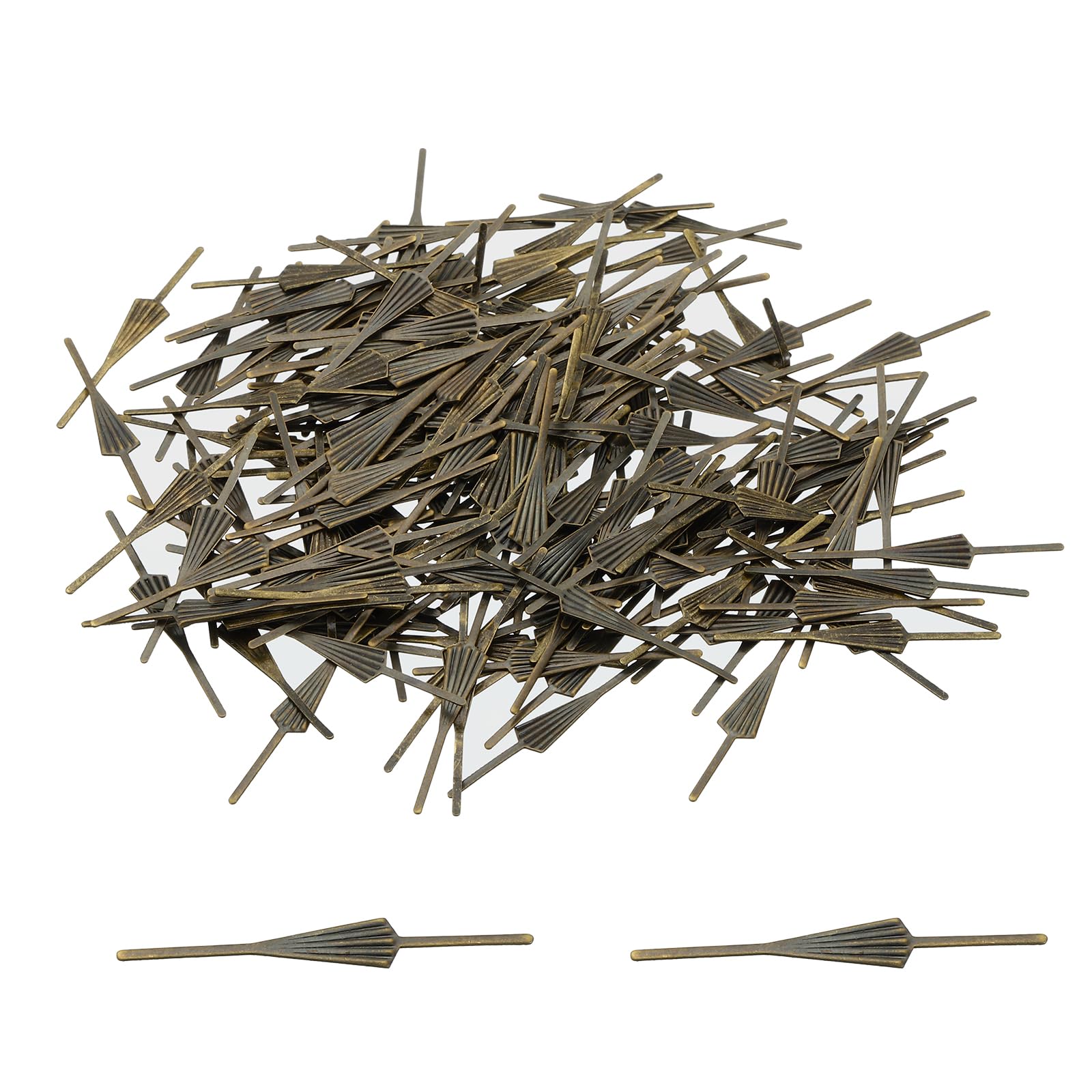 PATIKIL 34mm/1.34" Chandelier Bowtie Clips, 200Pcs Copper Chandelier Connectors Clips for Fastening Crystals Parts, Chandelier Replacements, Bronze