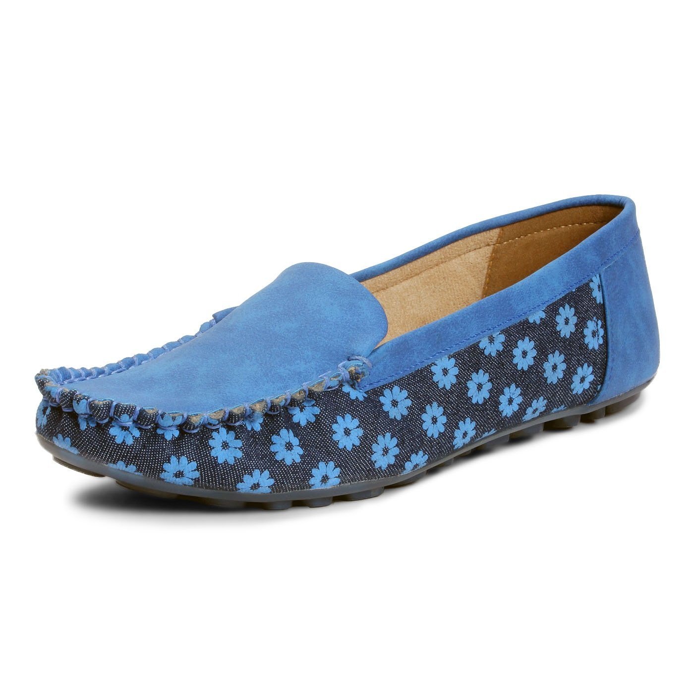 meriggiare women blue synthetic loafers