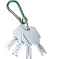 DVPARTS 4PCS Forklift Equipment Ignition Keys with Key Chain 166 1430 186304 51335040 A214062 for Clark Yale Hyster Komatsu Gehl Crown