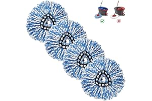 FabDay 4 Pack Mop Head for Oceda EasyWring RinseClean Spin Mop Refill 2 Tank System Only New Version Replacement