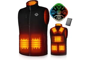 KOVNLO Heated Vest for Men with Battery Pack Included, Soft Fleece Smart Electric Lightweight Heated Jacket
