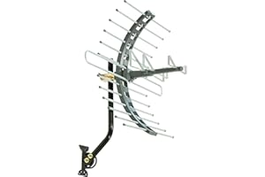 GE Outdoor HD Digital TV Antenna, Long Range Smart TV Antenna, Supports 4K 1080P HD Smart TV VHF UHF, J Mount Included for Attic or Outdoor, Weather Resistant, 29884