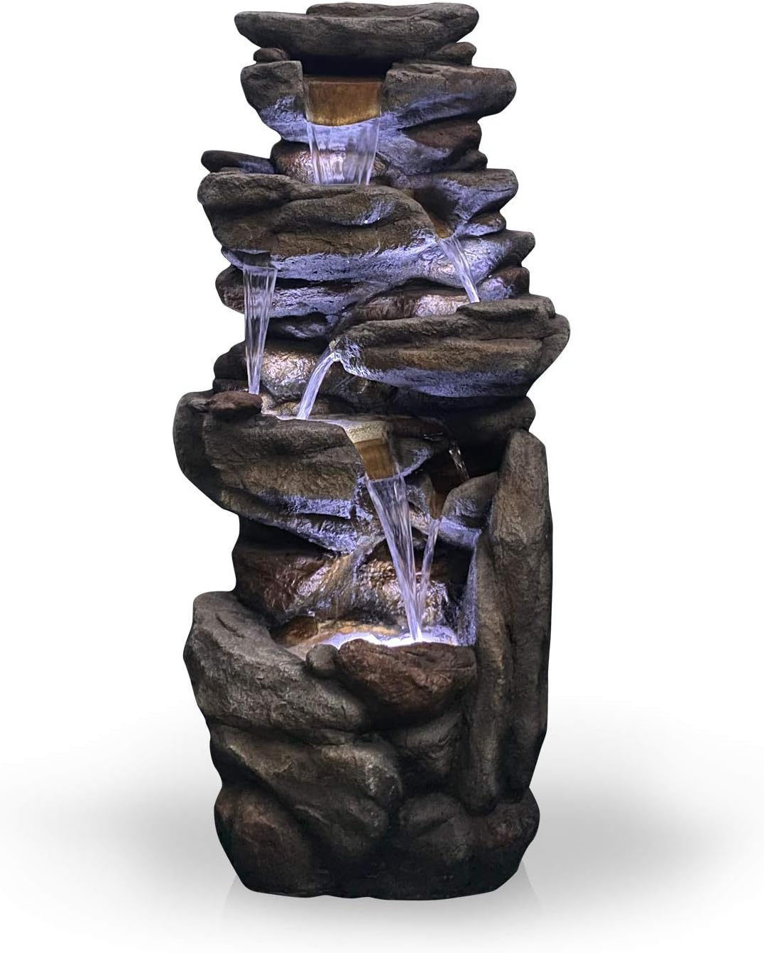 GF Gardenfans Natural Looking Stone Fountain Outdoor Water