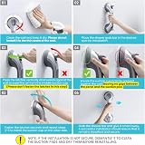 TAILI Suction Grab Rails for Bathroom 2 Pack 31 cm No Drilling 110 kg view 6