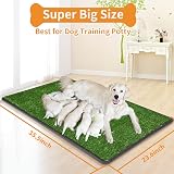PICK FOR LIFE Large Dog Toilet Tray with Grass Mat 89x58cm with 2 Replacement view 2