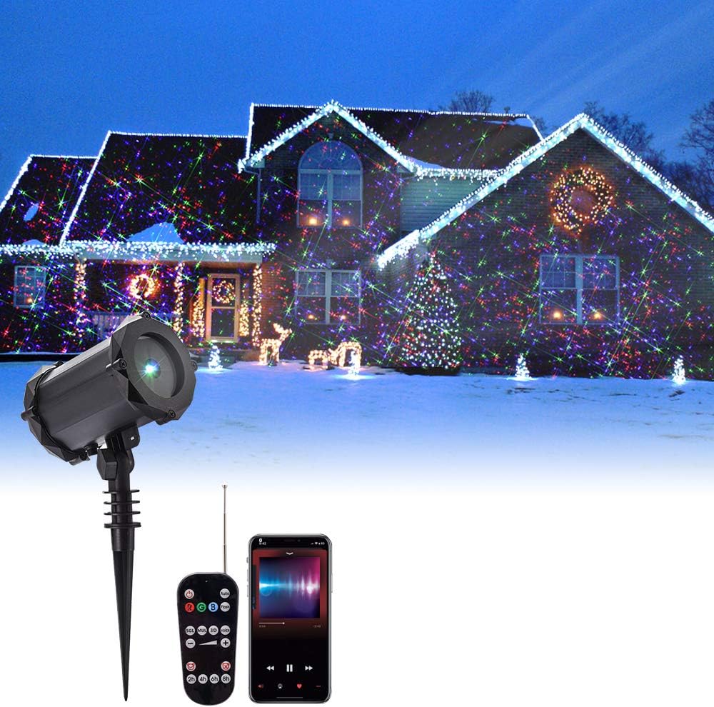 MICTUNING 48 Patterns LED Landscape Light, Bluetooth Speaker Outdoor