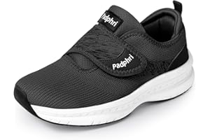 PADPHRI Diabetic Shoes for Men Extra Wide Width丨Walking Shoes for Elderly Foot Pain Relief Neuropathy丨Orthopedic Shoes for Swollen Feet Adjustable丨Zapatos para Diabéticos Hombre