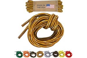 Mercury + Maia Honey Badger Boot Laces Heavy Duty w/Kevlar - Made in USA - Thick Bootlaces for Work and Hiking Boots