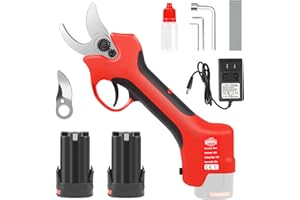SHENTEC Professional Cordless Electric Pruning Shears, Backup Rechargeable 2.5Ah Lithium Battery×2 Powered Tree Branch Pruner, 30MM (1.2 Inch) Cutting Diameter