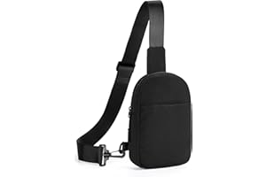 Telena Sling Bag Crossbody Purse Fanny Pack for women Small Chest Bag Lightweight with Adjustable Strap Black