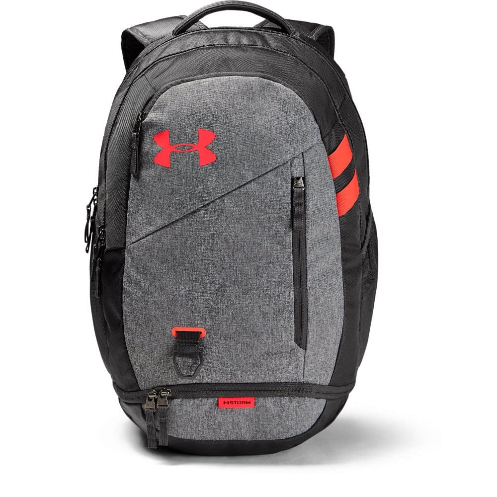 Under Armour UA Hustle 4.0 Backpack, Water Resistant Backpack, Waterproof Laptop Backpack Unisex, Grey (Jet Gray/Jet Gray/Beta (010)), one size