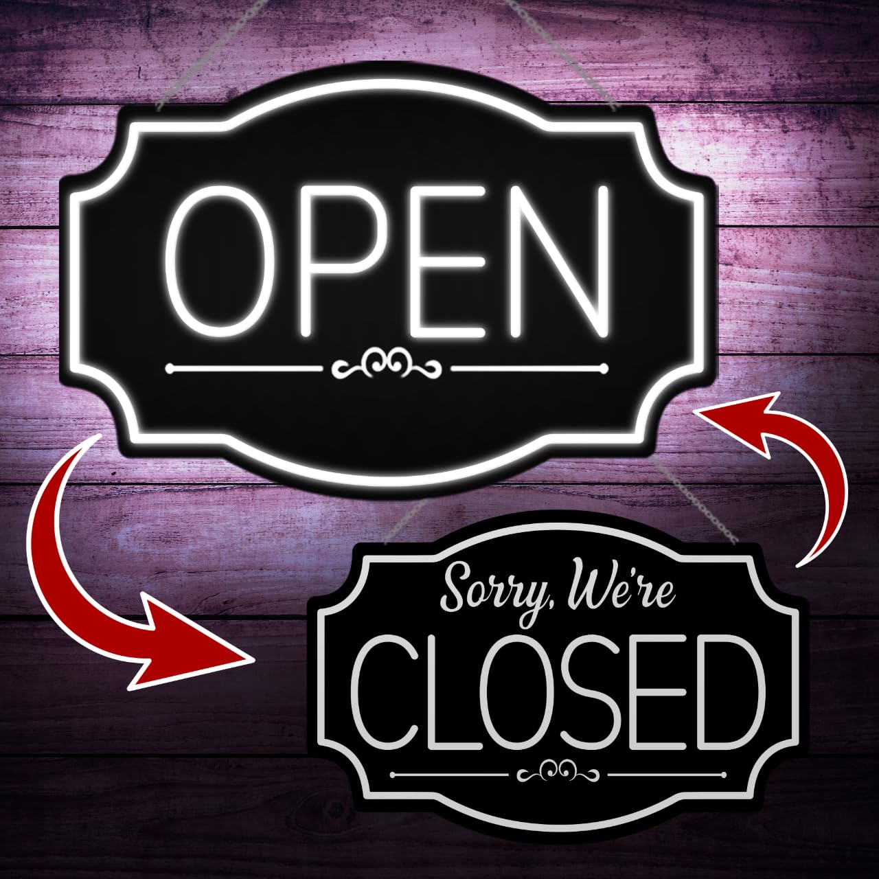 Open closed sign for business open/closed sign double, OPEN led sign ...