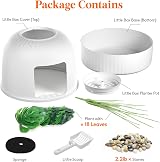 Lifewit Hidden Litter Box Pot with Carbon Filter Scoop White view 8