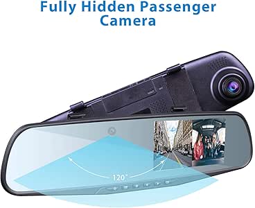 Amazon.com: Provision-ISR Hidden Dual Dash Cam, Best Rear View Mirror ...