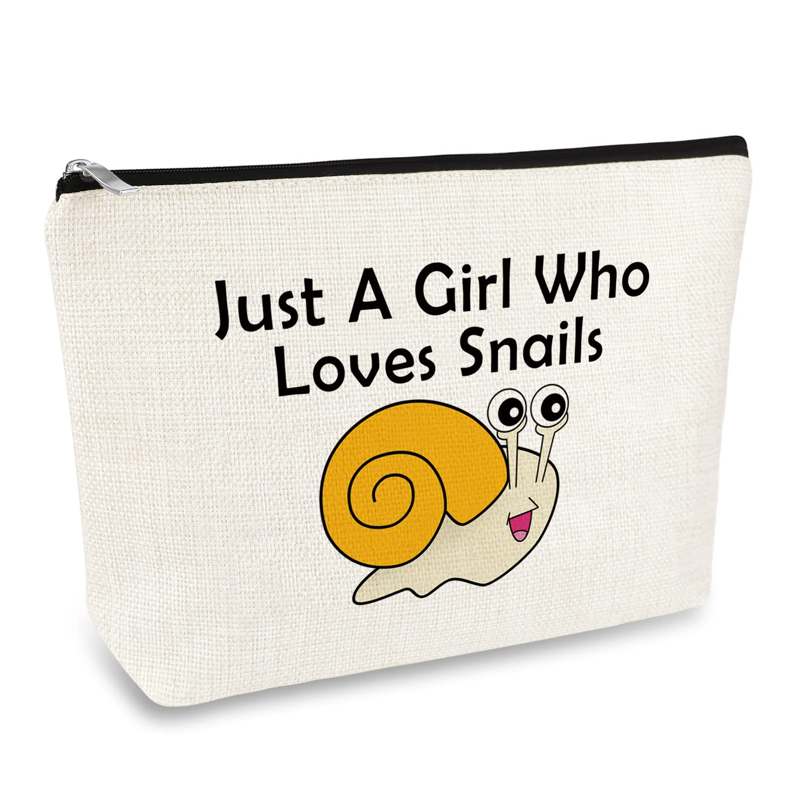 Funny Friends Gift Snails Lover Gifts for Women Girl Makeup Bag Animal Lover Gifts Snails Cosmetic Bag Christmas Graduation Birthday Gifts for Daughter Sister Friend Niece Travel Accessories Pouch