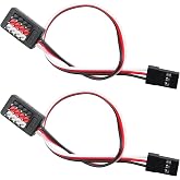 2Pcs ShareGoo 180mm JR Receiver Distribution Wire Servo Hub JR Style Servo Splitter Compatible with 1/8 1/10 1/16 RC Car Crawler Led Winch Roof Led Light Fans