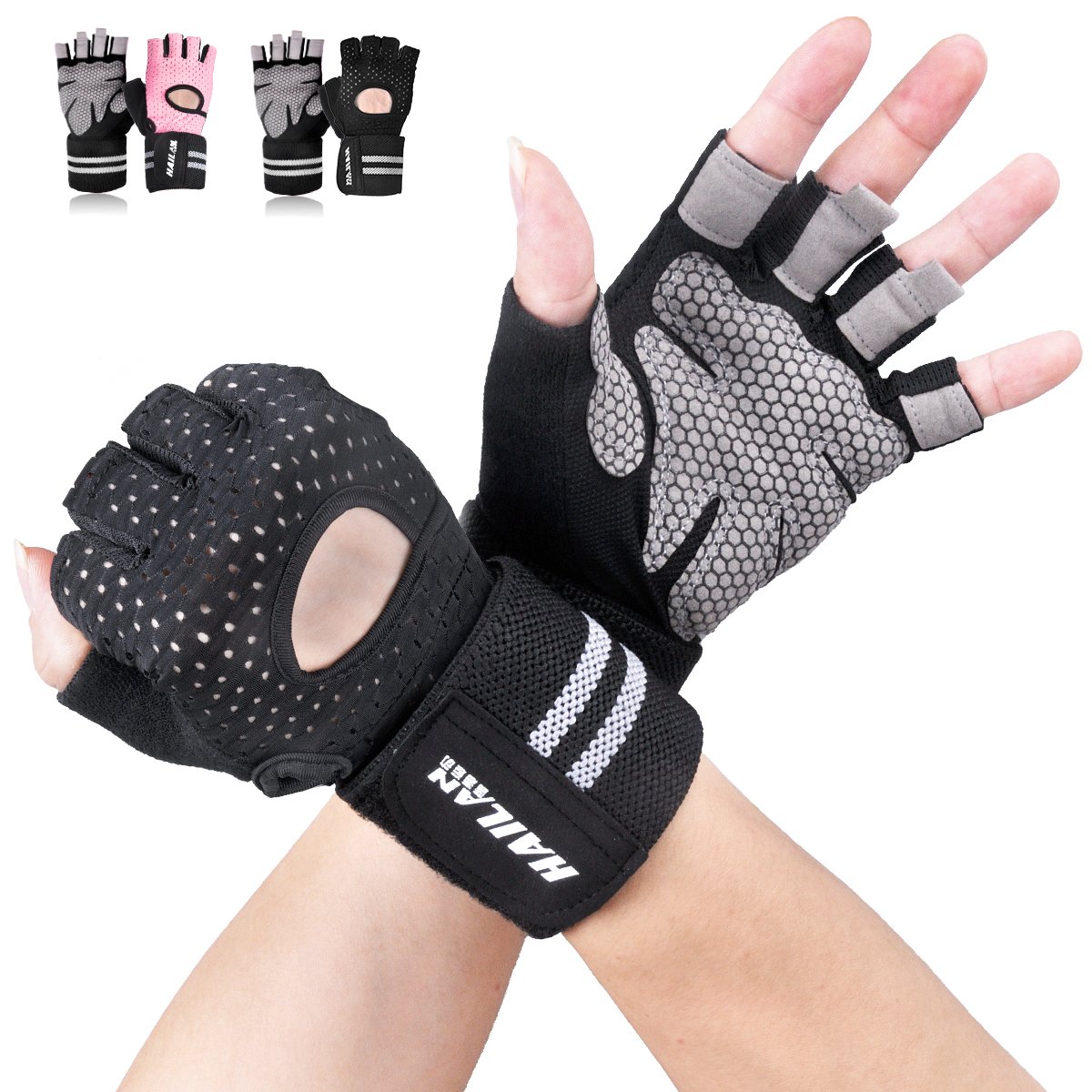Gym Gloves SLB Training Gloves with Full Wrist Support, Palm