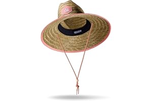 HEMLOCK HAT CO. Straw Hat for Men & Women | Lifeguard Hat, Beach Hat & Sun Hat | UPF 50+ Wide Brim for Sun Protection | One Size | Hemlock