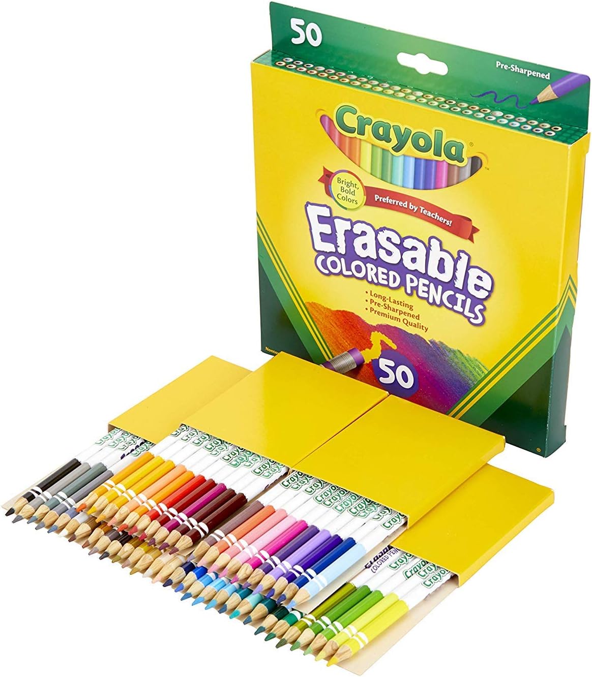 Crayola Erasable Colored Pencils, 50 Count, Art Supplies, Kids Gifts: Toys & Games