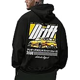 RoseSeek Men's Vintage Graphic Car Hoodies Long Sleeve Thermal Drawstring Hooded Sweatshirts Fall Pullovers