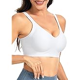 THE GYM PEOPLE Women’s Wireless Seamless Bras Full Coverage Comfortable Bralette Invisible Everyday Tshirt Bra Padded